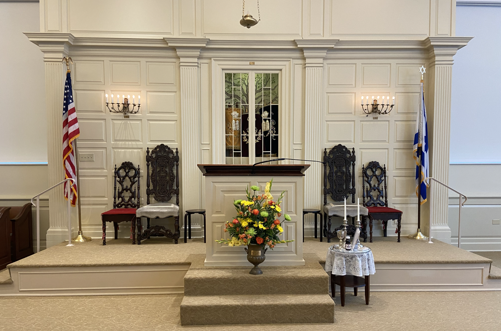 This week's bimah flowers are sponsored by Nancy Jacobson in memory of John Bennett Jacobson. This week's bimah flowers are sponsored by Nancy Jacobson in memory of John Bennett Jacobson.